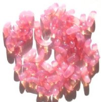 50 10mm Pink Opal Angel Wing Beads